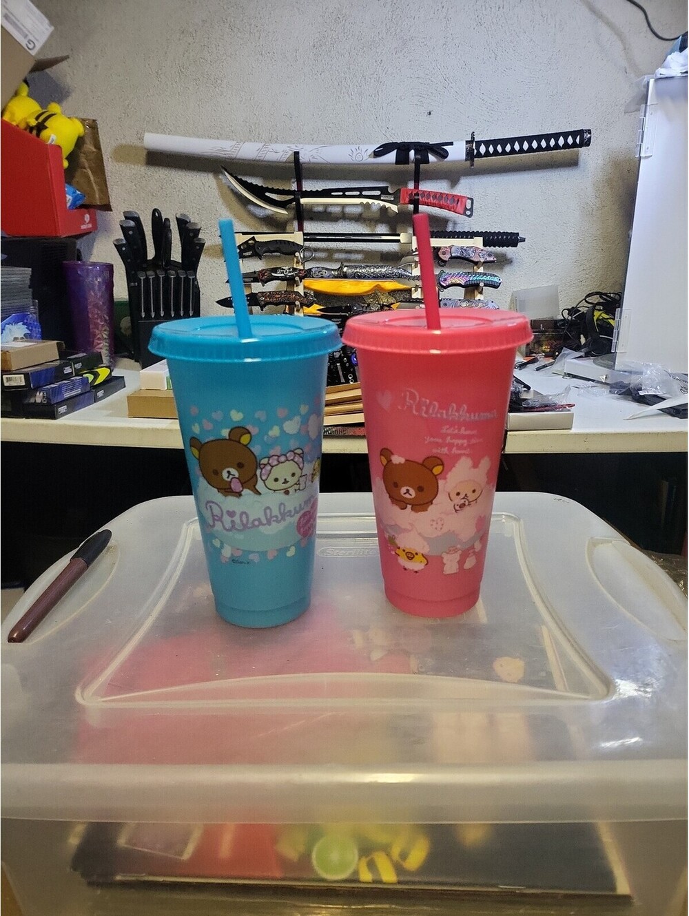 Rilakkuma & Korilakkuma Reusable Tumbler Cup - Set of 2